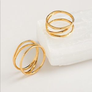 NWT Gorjana Isla Ring and Midi Set sizes 7/4 Gold